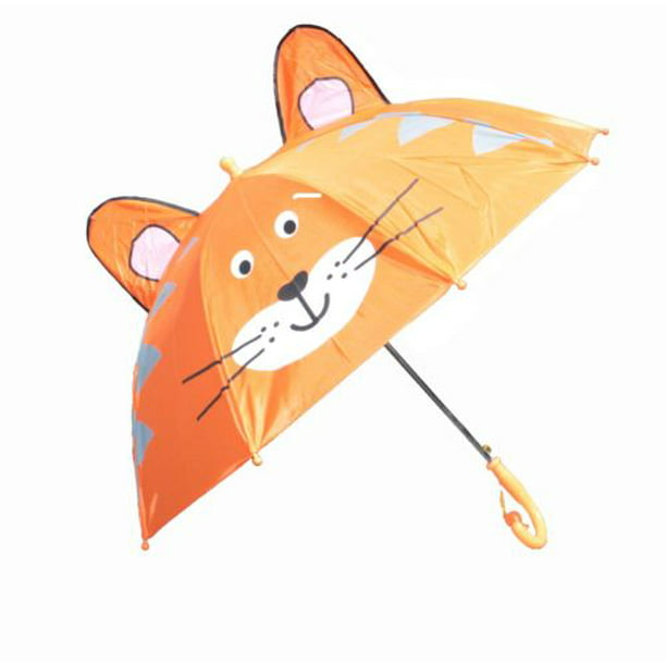 Children's Umbrella Boys Girls Umbrella Animal Design Kids Brolly with Whistle